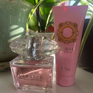 Versace Bright Crystal eau de parfum with matching body lotion (half)